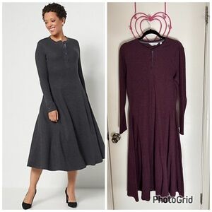 (ENCORE) BY IDINA MENZEL Elegant Gray and Purple Women's Dress